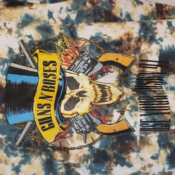 Guns N' Roses T-Shirt Tie Died Use Your Illusion 91 Men Large Camoflauge - Picture 3 of 9
